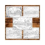 Carti si Birotica - Carti - Carti pentru copii - Carti de colorat - Carte de colorat antistres , 39 de ilustratii Orasele Micute, 84 pagini, A5 - Infinity.ro
