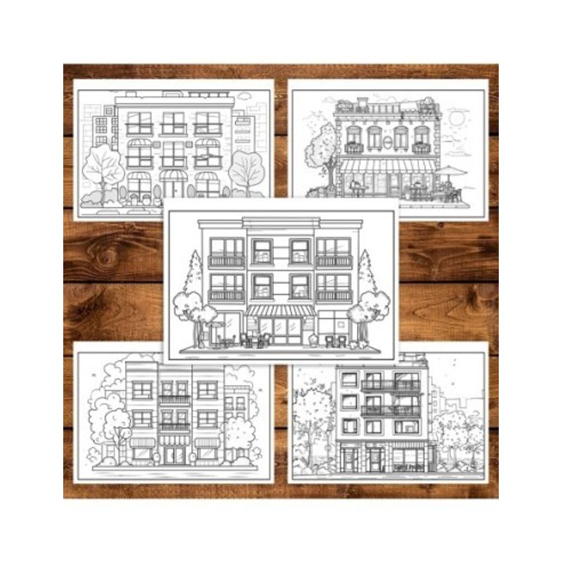 Carti si Birotica - Carti - Carti pentru copii - Carti de colorat - Carte de colorat antistres , 40 de ilustratii Apartamente - Volumul I, 86 pagini, A5 - Infinity.ro
