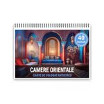 Carti si Birotica - Carti - Carti pentru copii - Carti de colorat - Carte de colorat antistres , 40 de ilustratii Camere Orientale, 86 pagini, A5 - Infinity.ro