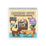 Carti si Birotica - Carti - Carti pentru copii - Carti de colorat - Carte de colorat antistres , 40 de ilustratii Barking Cute, 86 pagini, A5 - Infinity.ro