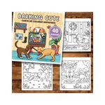 Carti si Birotica - Carti - Carti pentru copii - Carti de colorat - Carte de colorat antistres , 40 de ilustratii Barking Cute, 86 pagini, A5 - Infinity.ro