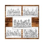 Carti si Birotica - Carti - Carti pentru copii - Carti de colorat - Carte de colorat antistres , 40 de ilustratii Casute Dragute, 86 pagini, A5 - Infinity.ro