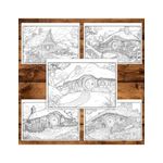 Carti si Birotica - Carti - Carti pentru copii - Carti de colorat - Carte de colorat antistres , 40 de ilustratii Casute Hobbit, 86 pagini, A5 - Infinity.ro