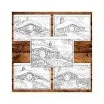 Carti si Birotica - Carti - Carti pentru copii - Carti de colorat - Carte de colorat antistres , 40 de ilustratii Casute Hobbit, 86 pagini, A5 - Infinity.ro
