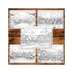 Carti si Birotica - Carti - Carti pentru copii - Carti de colorat - Carte de colorat antistres , 40 de ilustratii Cartiere linistite - Volumul I, 86 pagini, A5 - Infinity.ro