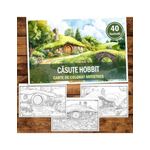 Carti si Birotica - Carti - Carti pentru copii - Carti de colorat - Carte de colorat antistres , 40 de ilustratii Casute Hobbit, 86 pagini, A5 - Infinity.ro