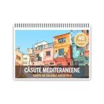 Carti si Birotica - Carti - Carti pentru copii - Carti de colorat - Carte de colorat antistres , 40 de ilustratii Casute mediteraneene, 86 pagini, A5 - Infinity.ro