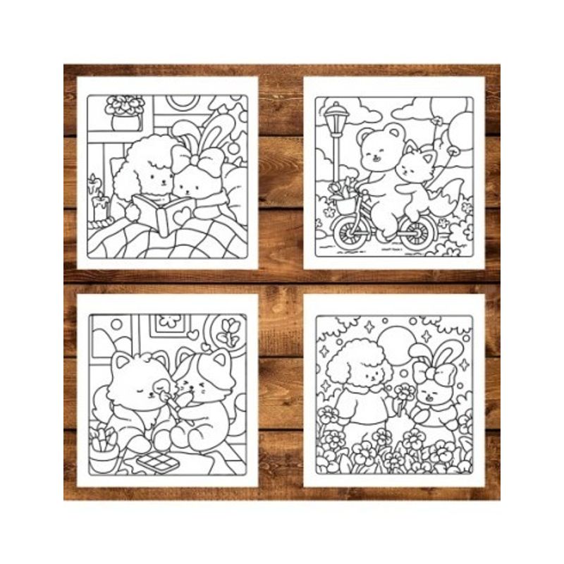 Carti si Birotica - Carti - Carti pentru copii - Carti de colorat - Carte de colorat antistres , 40 de ilustratii Cozy Date - Volumul II, 86 pagini, A5 - Infinity.ro