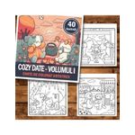 Carti si Birotica - Carti - Carti pentru copii - Carti de colorat - Carte de colorat antistres , 40 de ilustratii Cozy Date - Volumul I, 86 pagini, A5 - Infinity.ro