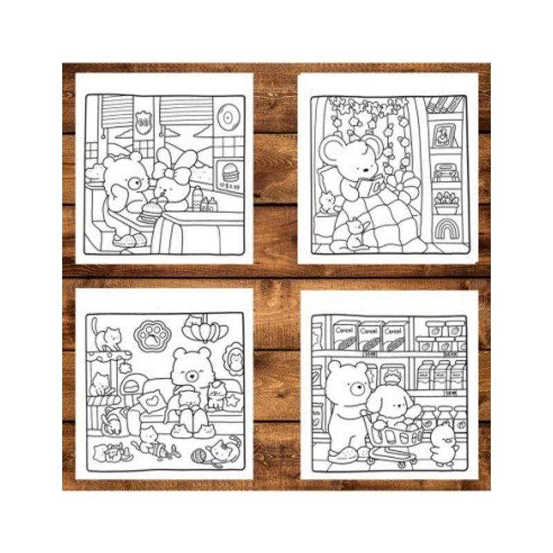Carti si Birotica - Carti - Carti pentru copii - Carti de colorat - Carte de colorat antistres , 40 de ilustratii Cozy Friends - Volumul II, 86 pagini, A5 - Infinity.ro