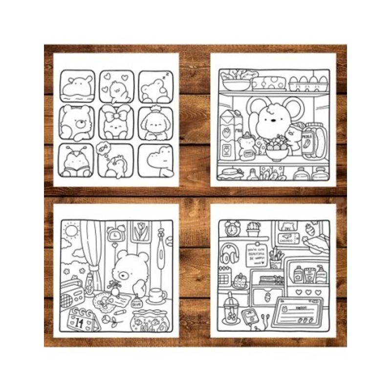 Carti si Birotica - Carti - Carti pentru copii - Carti de colorat - Carte de colorat antistres , 40 de ilustratii Cozy Friends - Volumul II, 86 pagini, A5 - Infinity.ro