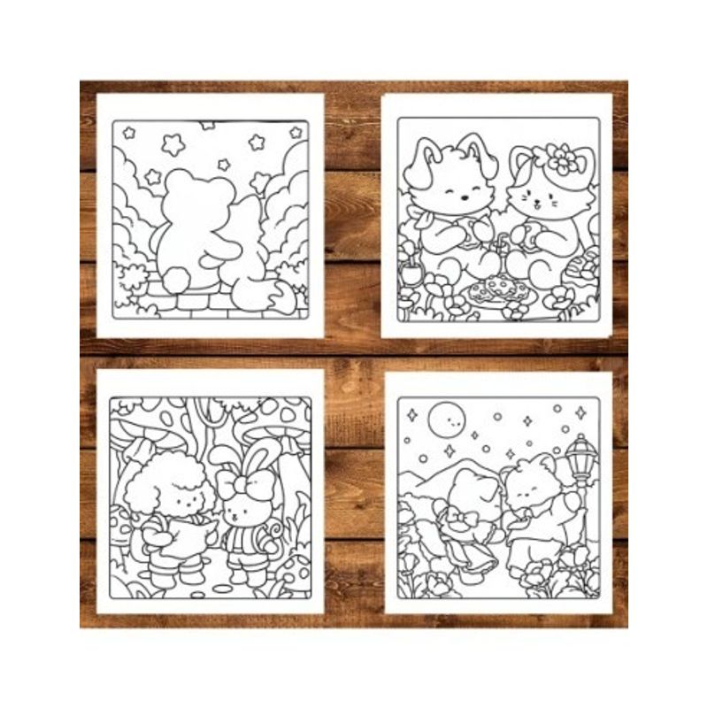 Carti si Birotica - Carti - Carti pentru copii - Carti de colorat - Carte de colorat antistres , 40 de ilustratii Cozy Date - Volumul II, 86 pagini, A5 - Infinity.ro