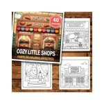 Carti si Birotica - Carti - Carti pentru copii - Carti de colorat - Carte de colorat antistres , 40 de ilustratii Cozy Little Hygge Shops, 86 pagini, A5 - Infinity.ro