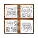 Carti si Birotica - Carti - Carti pentru copii - Carti de colorat - Carte de colorat antistres , 40 de ilustratii Cozy Little Hygge Shops, 86 pagini, A5 - Infinity.ro