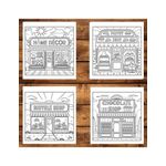 Carti si Birotica - Carti - Carti pentru copii - Carti de colorat - Carte de colorat antistres , 40 de ilustratii Cozy Little Hygge Shops, 86 pagini, A5 - Infinity.ro