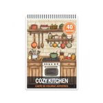 Carti si Birotica - Carti - Carti pentru copii - Carti de colorat - Carte de colorat antistres , 40 de ilustratii Cozy Kitchen, 86 pagini, A5 - Infinity.ro