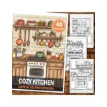 Carti si Birotica - Carti - Carti pentru copii - Carti de colorat - Carte de colorat antistres , 40 de ilustratii Cozy Kitchen, 86 pagini, A5 - Infinity.ro