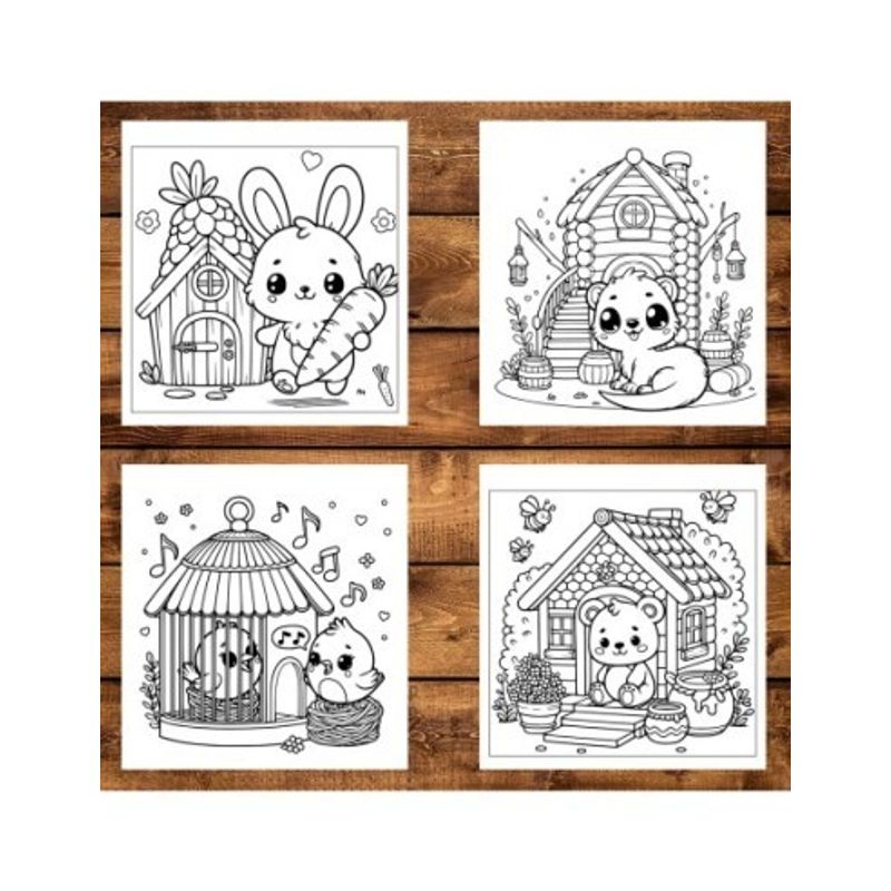 Carti si Birotica - Carti - Carti pentru copii - Carti de colorat - Carte de colorat antistres , 40 de ilustratii Cozy Homes, 86 pagini, A5 - Infinity.ro