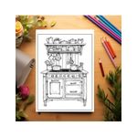 Carti si Birotica - Carti - Carti pentru copii - Carti de colorat - Carte de colorat antistres , 40 de ilustratii Cozy Kitchen, 86 pagini, A5 - Infinity.ro