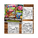 Carti si Birotica - Carti - Carti pentru copii - Carti de colorat - Carte de colorat antistres , 40 de ilustratii Cozy Hygge Friends, 86 pagini, A5 - Infinity.ro