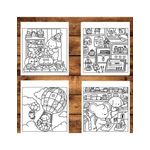 Carti si Birotica - Carti - Carti pentru copii - Carti de colorat - Carte de colorat antistres , 40 de ilustratii Cozy Hygge Friends, 86 pagini, A5 - Infinity.ro
