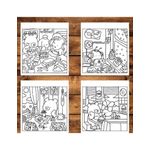 Carti si Birotica - Carti - Carti pentru copii - Carti de colorat - Carte de colorat antistres , 40 de ilustratii Cozy Hygge Friends, 86 pagini, A5 - Infinity.ro