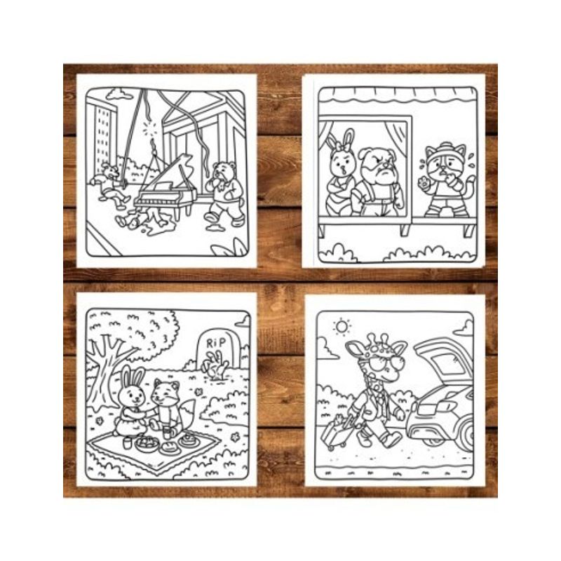 Carti si Birotica - Carti - Carti pentru copii - Carti de colorat - Carte de colorat antistres , 40 de ilustratii Crime Scenes, 86 pagini, A5 - Infinity.ro