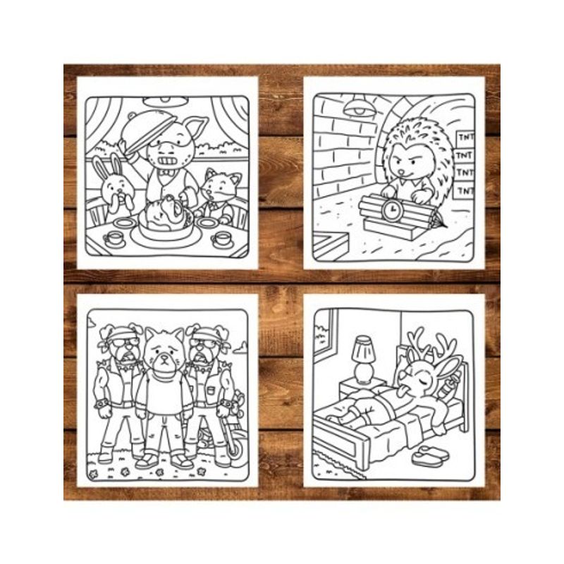 Carti si Birotica - Carti - Carti pentru copii - Carti de colorat - Carte de colorat antistres , 40 de ilustratii Crime Scenes, 86 pagini, A5 - Infinity.ro