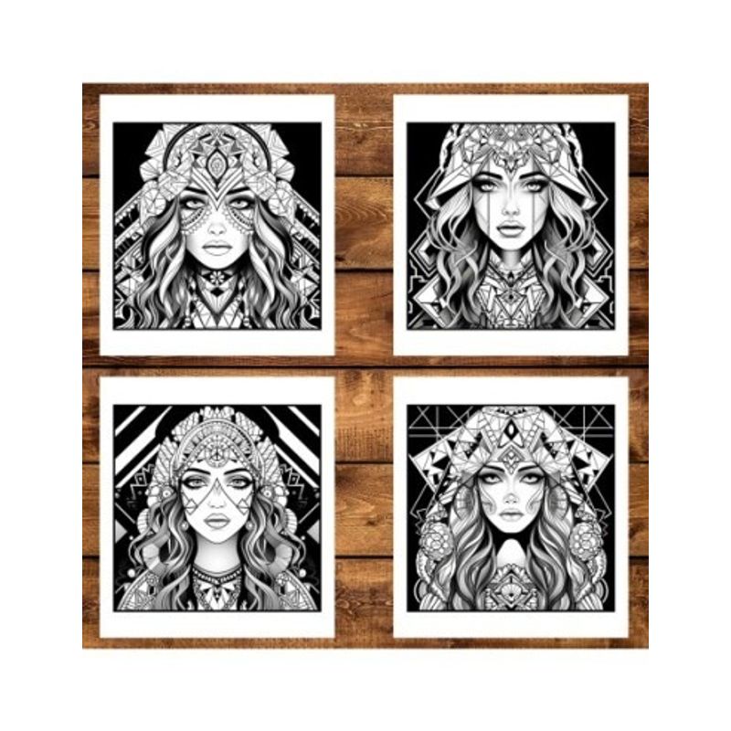 Carti si Birotica - Carti - Carti pentru copii - Carti de colorat - Carte de colorat antistres , 40 de ilustratii Femei Isometrice, 86 pagini, A5 - Infinity.ro