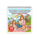 Carti si Birotica - Carti - Carti pentru copii - Carti de colorat - Carte de colorat antistres , 40 de ilustratii Family Moments, 86 pagini, A5 - Infinity.ro