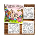 Carti si Birotica - Carti - Carti pentru copii - Carti de colorat - Carte de colorat antistres , 40 de ilustratii Fluffy Times, 86 pagini, A5 - Infinity.ro