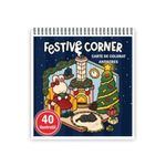 Carti si Birotica - Carti - Carti pentru copii - Carti de colorat - Carte de colorat antistres , 40 de ilustratii Festive Corner, 86 pagini, A5 - Infinity.ro