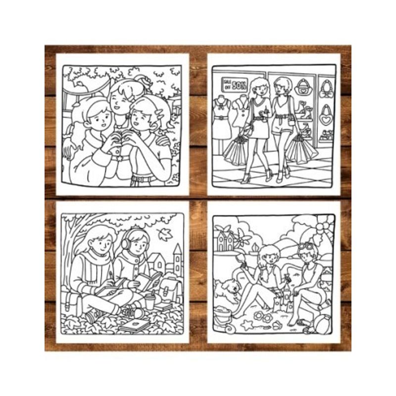 Carti si Birotica - Carti - Carti pentru copii - Carti de colorat - Carte de colorat antistres , 40 de ilustratii Forever Us, 86 pagini, A5 - Infinity.ro