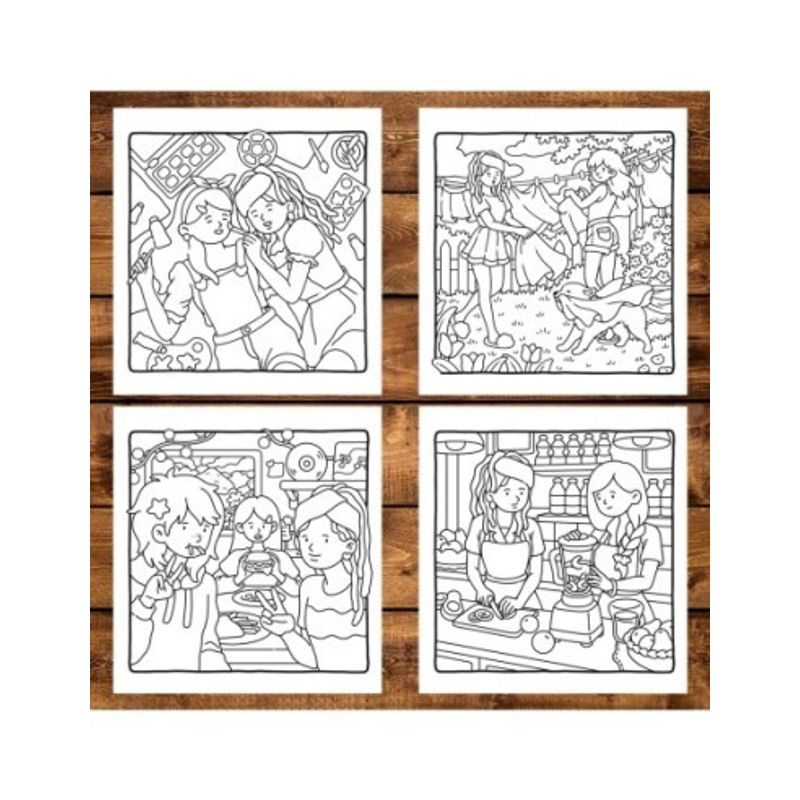 Carti si Birotica - Carti - Carti pentru copii - Carti de colorat - Carte de colorat antistres , 40 de ilustratii Girl Bestie, 86 pagini, A5 - Infinity.ro
