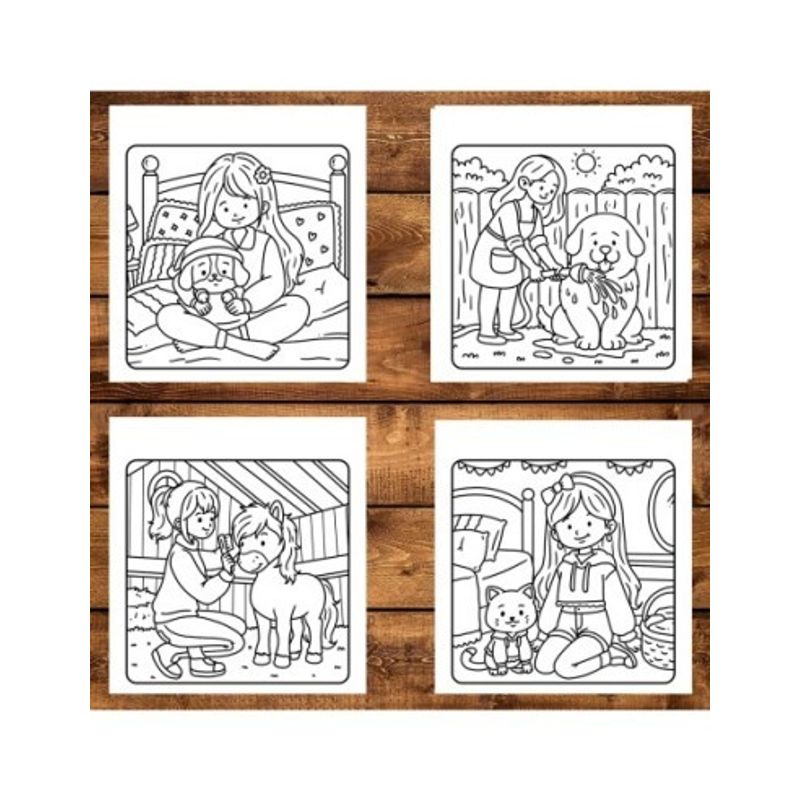 Carti si Birotica - Carti - Carti pentru copii - Carti de colorat - Carte de colorat antistres , 40 de ilustratii Girl Moments - Volumul II, 86 pagini, A5 - Infinity.ro