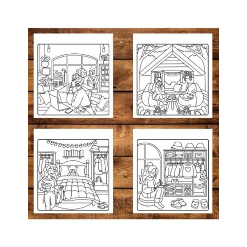 Carti si Birotica - Carti - Carti pentru copii - Carti de colorat - Carte de colorat antistres , 40 de ilustratii Girl Vibes, 86 pagini, A5 - Infinity.ro