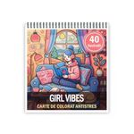 Carti si Birotica - Carti - Carti pentru copii - Carti de colorat - Carte de colorat antistres , 40 de ilustratii Girl Vibes, 86 pagini, A5 - Infinity.ro