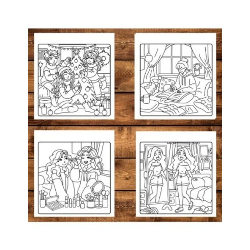Carti si Birotica - Carti - Carti pentru copii - Carti de colorat - Carte de colorat antistres , 40 de ilustratii Girl Vibes, 86 pagini, A5 - Infinity.ro