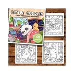 Carti si Birotica - Carti - Carti pentru copii - Carti de colorat - Carte de colorat antistres , 40 de ilustratii Little Cuddles, 86 pagini, A5 - Infinity.ro