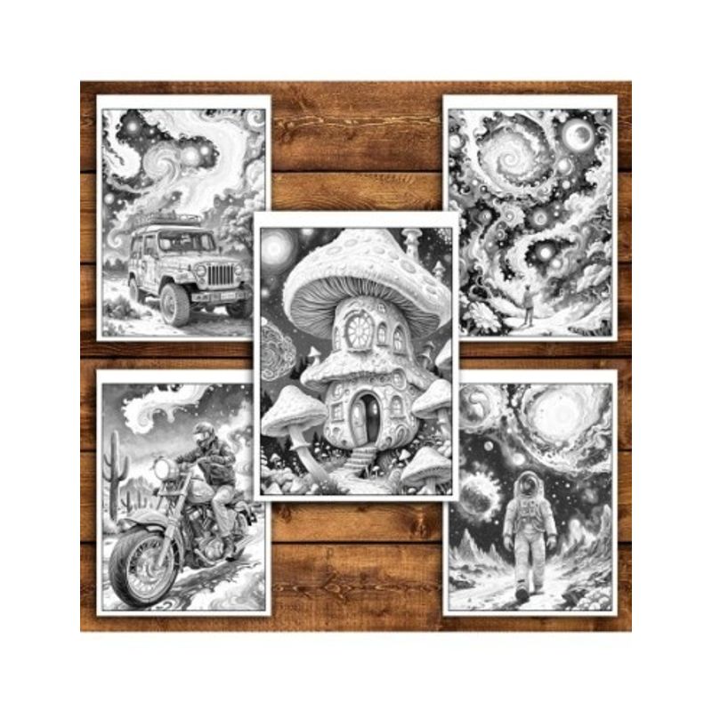 Carti si Birotica - Carti - Carti pentru copii - Carti de colorat - Carte de colorat antistres , 40 de ilustratii O lume abstracta, 86 pagini, A5 - Infinity.ro