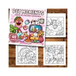 Carti si Birotica - Carti - Carti pentru copii - Carti de colorat - Carte de colorat antistres , 40 de ilustratii Pet Moments, 86 pagini, A5 - Infinity.ro