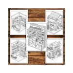Carti si Birotica - Carti - Carti pentru copii - Carti de colorat - Carte de colorat antistres , 40 de ilustratii Pocket House - Florarie, 86 pagini, A5 - Infinity.ro