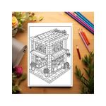 Carti si Birotica - Carti - Carti pentru copii - Carti de colorat - Carte de colorat antistres , 40 de ilustratii Pocket House - Florarie, 86 pagini, A5 - Infinity.ro