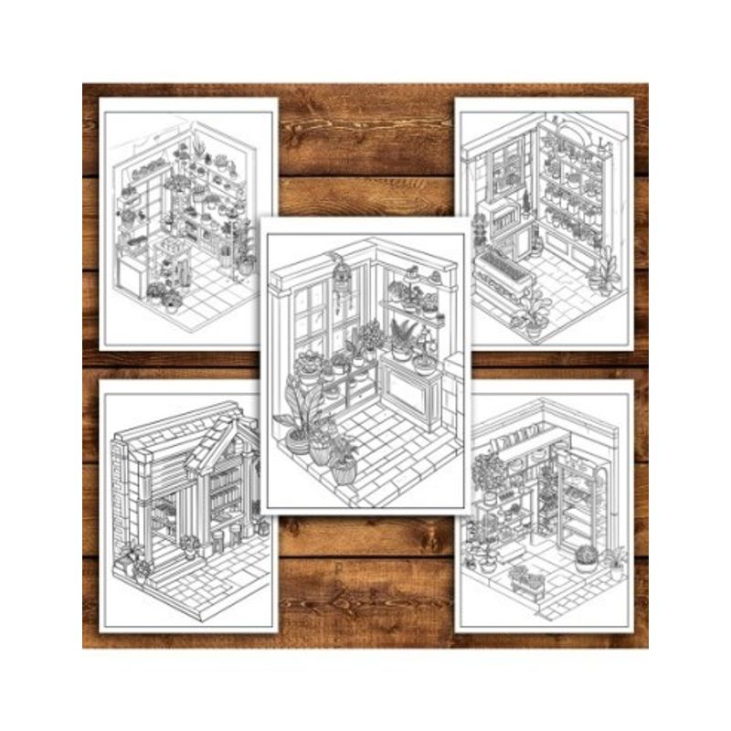 Carti si Birotica - Carti - Carti pentru copii - Carti de colorat - Carte de colorat antistres , 40 de ilustratii Pocket House - Florarie, 86 pagini, A5 - Infinity.ro