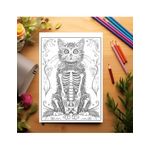 Carti si Birotica - Carti - Carti pentru copii - Carti de colorat - Carte de colorat antistres , 40 de ilustratii Pisici Dia de los Muertos , 86 pagini, A5 - Infinity.ro