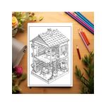 Carti si Birotica - Carti - Carti pentru copii - Carti de colorat - Carte de colorat antistres , 40 de ilustratii Pocket House - Volumul II, 86 pagini, A5 - Infinity.ro