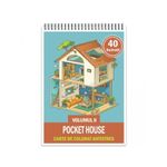 Carti si Birotica - Carti - Carti pentru copii - Carti de colorat - Carte de colorat antistres , 40 de ilustratii Pocket House - Volumul II, 86 pagini, A5 - Infinity.ro