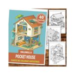 Carti si Birotica - Carti - Carti pentru copii - Carti de colorat - Carte de colorat antistres , 40 de ilustratii Pocket House - Volumul II, 86 pagini, A5 - Infinity.ro