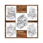 Carti si Birotica - Carti - Carti pentru copii - Carti de colorat - Carte de colorat antistres , 40 de ilustratii Pocket House - Volumul II, 86 pagini, A5 - Infinity.ro