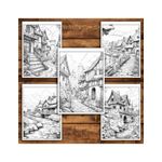 Carti si Birotica - Carti - Carti pentru copii - Carti de colorat - Carte de colorat antistres , 40 de ilustratii Sat Medieval - Volumul III, 86 pagini, A5 - Infinity.ro
